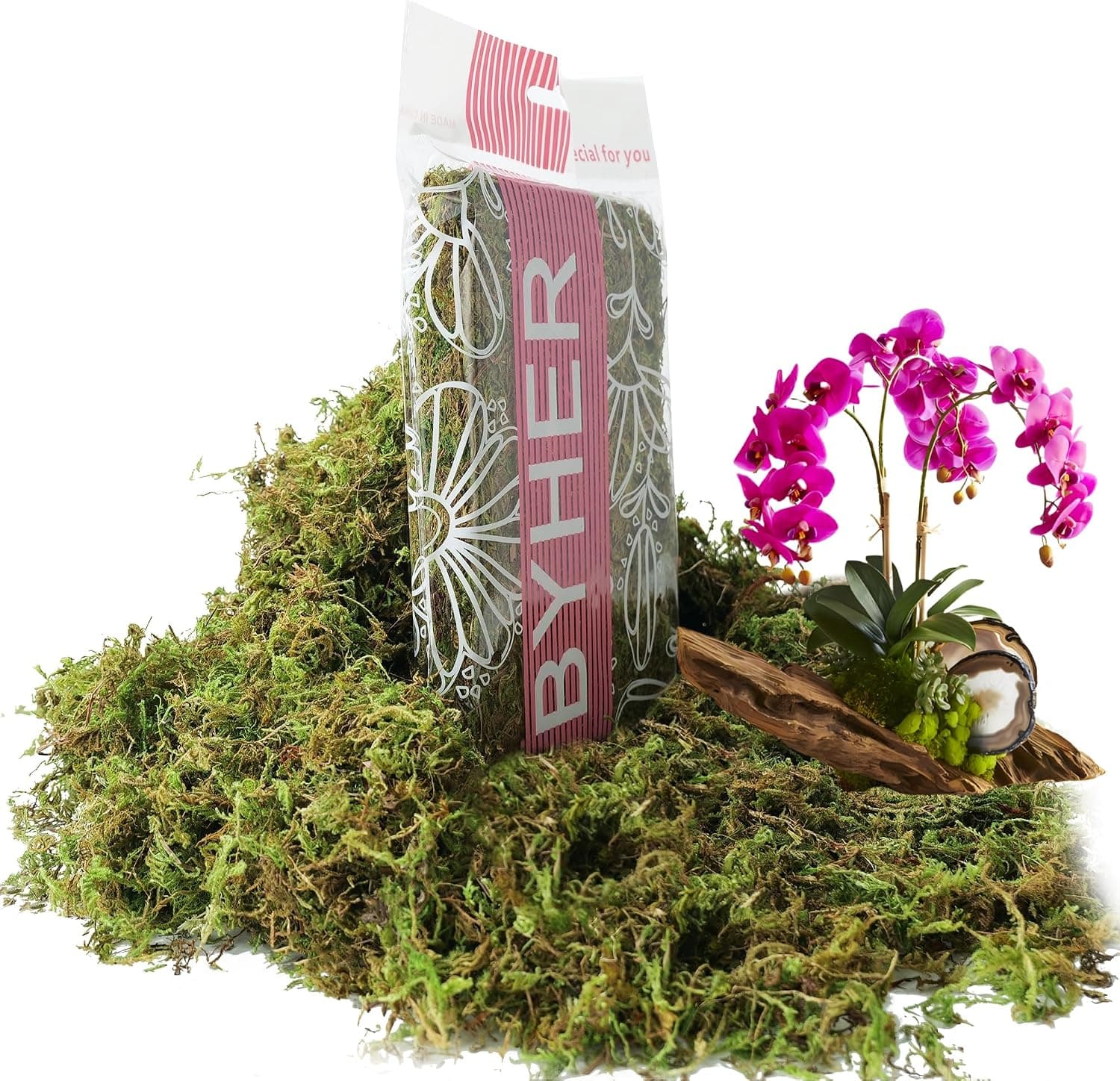 BYHER Faux Moss for Planters (4oz)